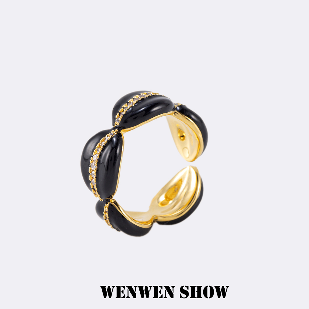 铜合金戒指 WENWENshow  轻奢小众系列戒指 女款可叠戴 时尚百搭