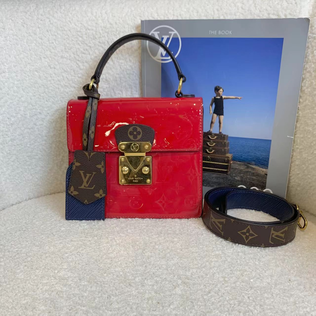 99新 LouisVuitton/路易威登 壹臻/红色漆皮春街 91630079