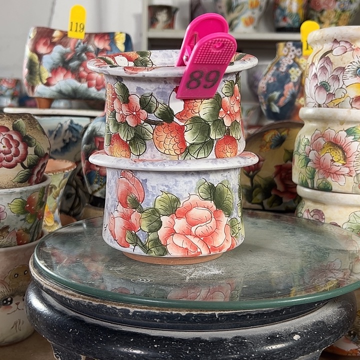 满38包邮 景德镇幸运花盆