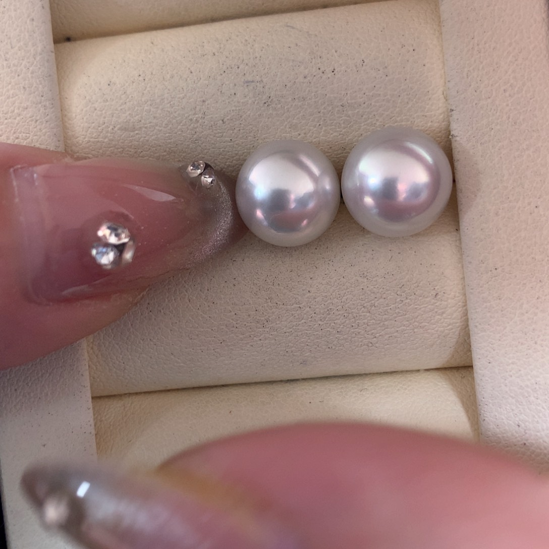 海水珍珠耳饰18K金镶嵌