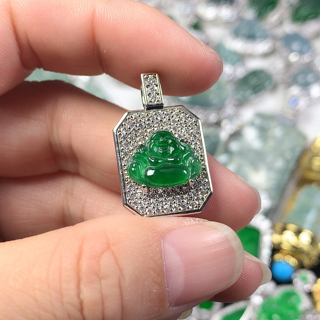 翡翠未镶嵌吊坠(不含链)