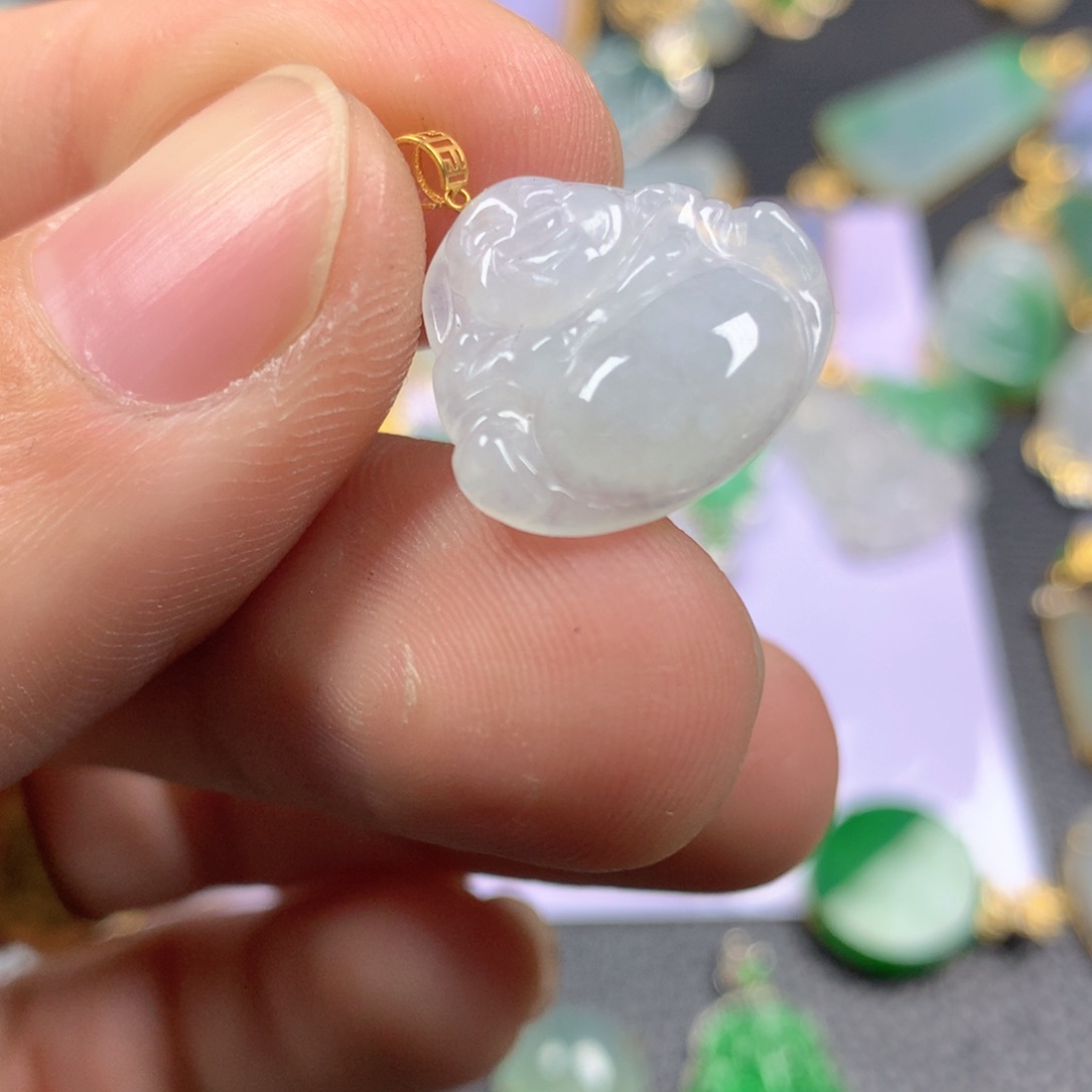 【闪购商品】翡翠颈饰18K金镶嵌翡翠