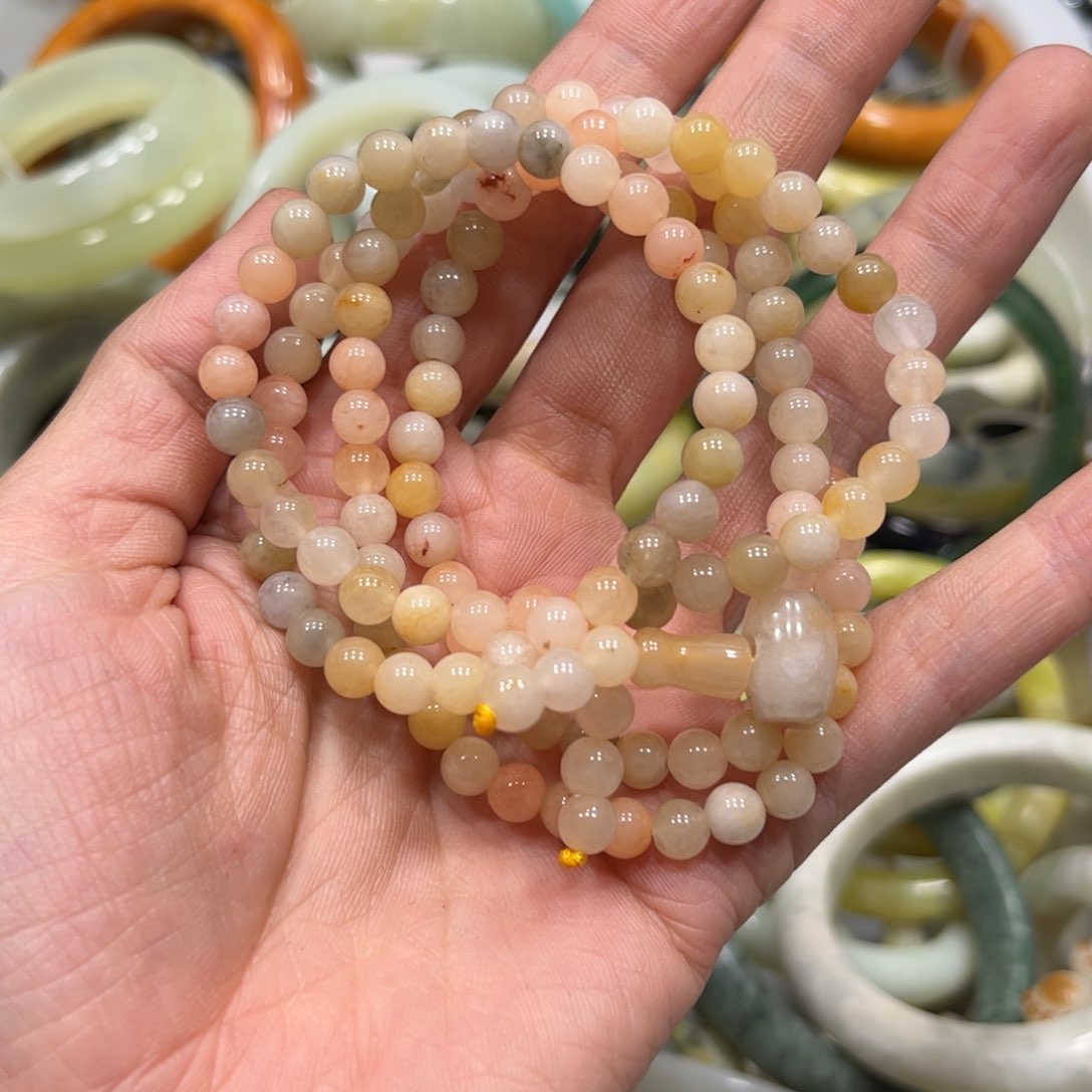 蛇纹石玉手链未镶嵌