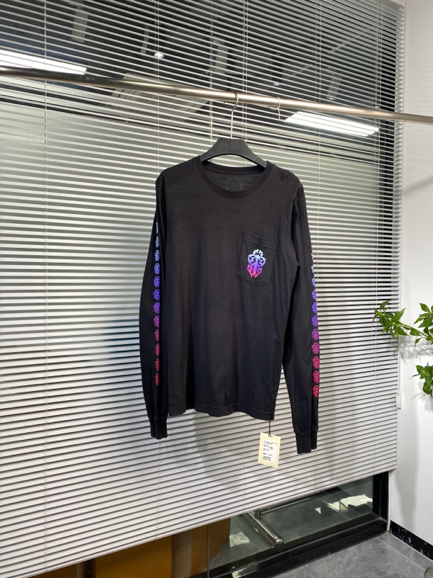 99新 Chrome Hearts/克罗心 长袖 卫衣 渐变马蹄宝剑 M码 ko1743
