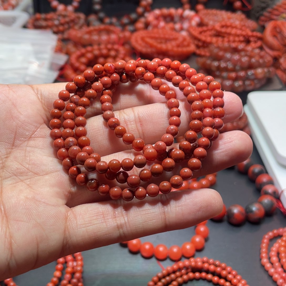 南红玛瑙手链未镶嵌