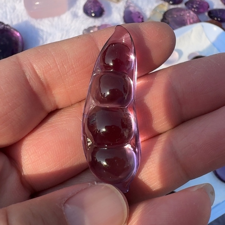 紫晶颈饰未镶嵌吊坠