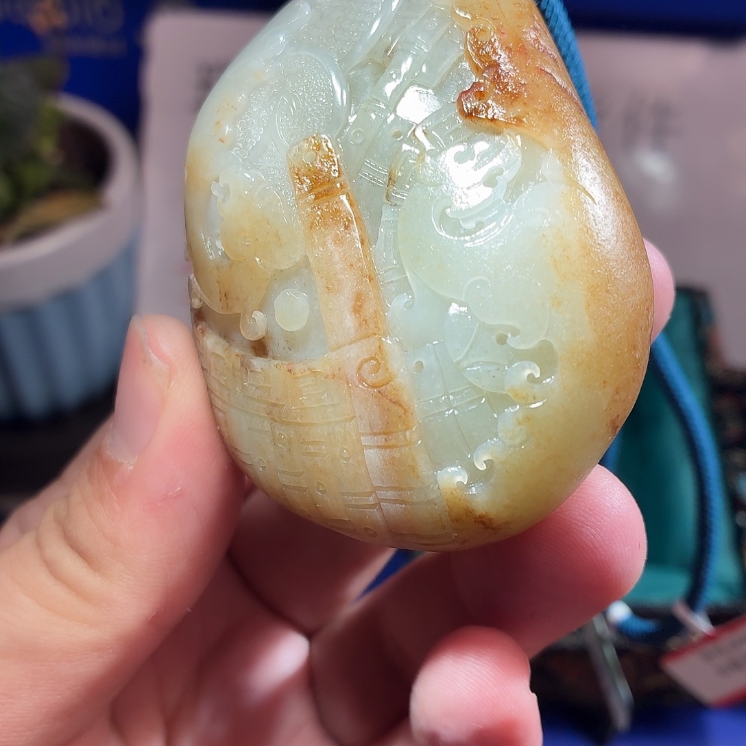 和田玉（糖玉）未镶嵌车挂