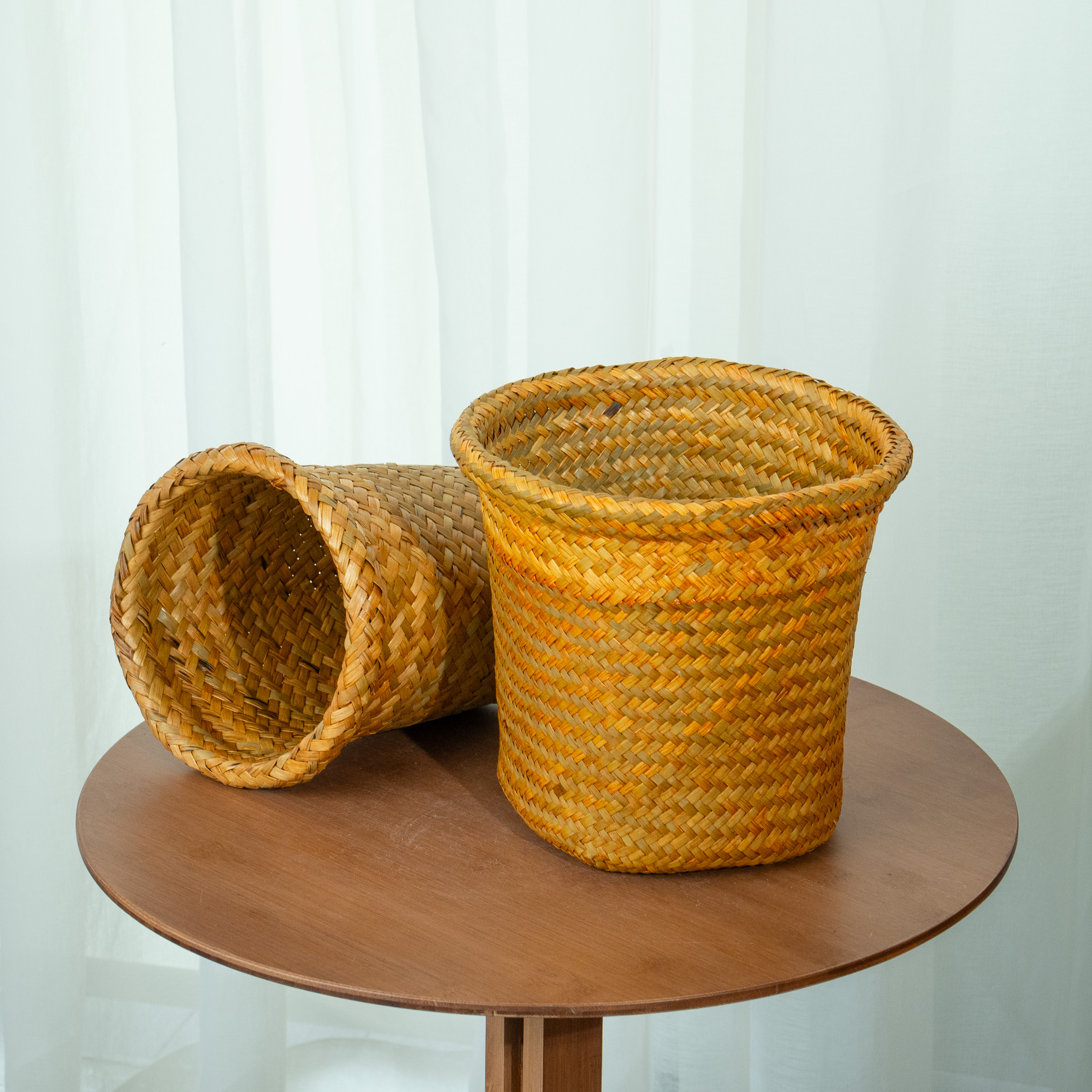 北欧风草编花盆抱抱桶diy收纳客厅阳台装饰盆栽绿植花盆套