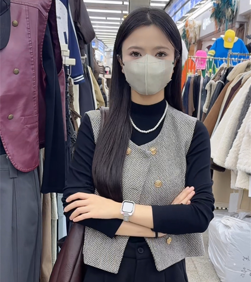 小香风西装马甲外套女春秋外穿短款法式名媛高级无袖马甲坎肩背心