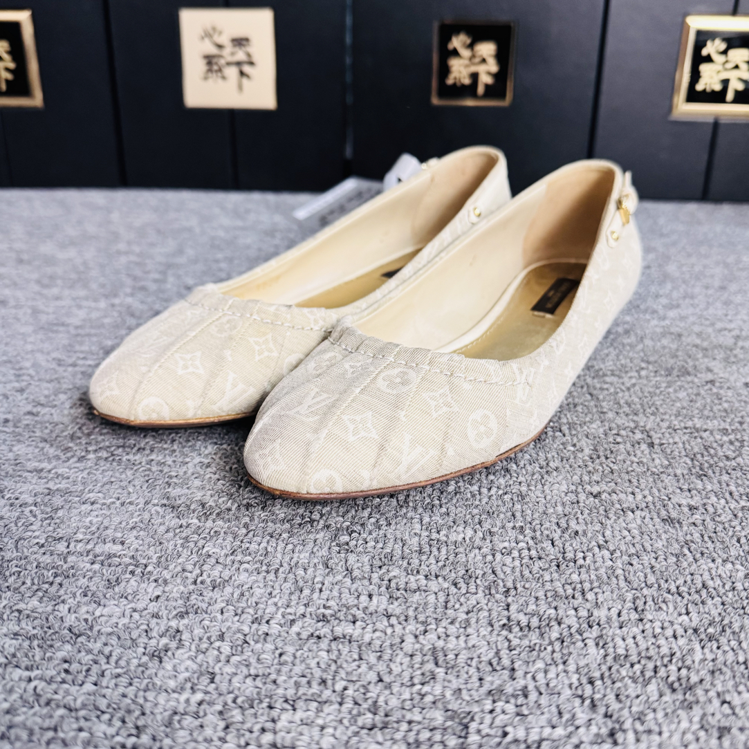 95新 LouisVuitton/路易威登 牛仔满印平底鞋36.5码ysc4335