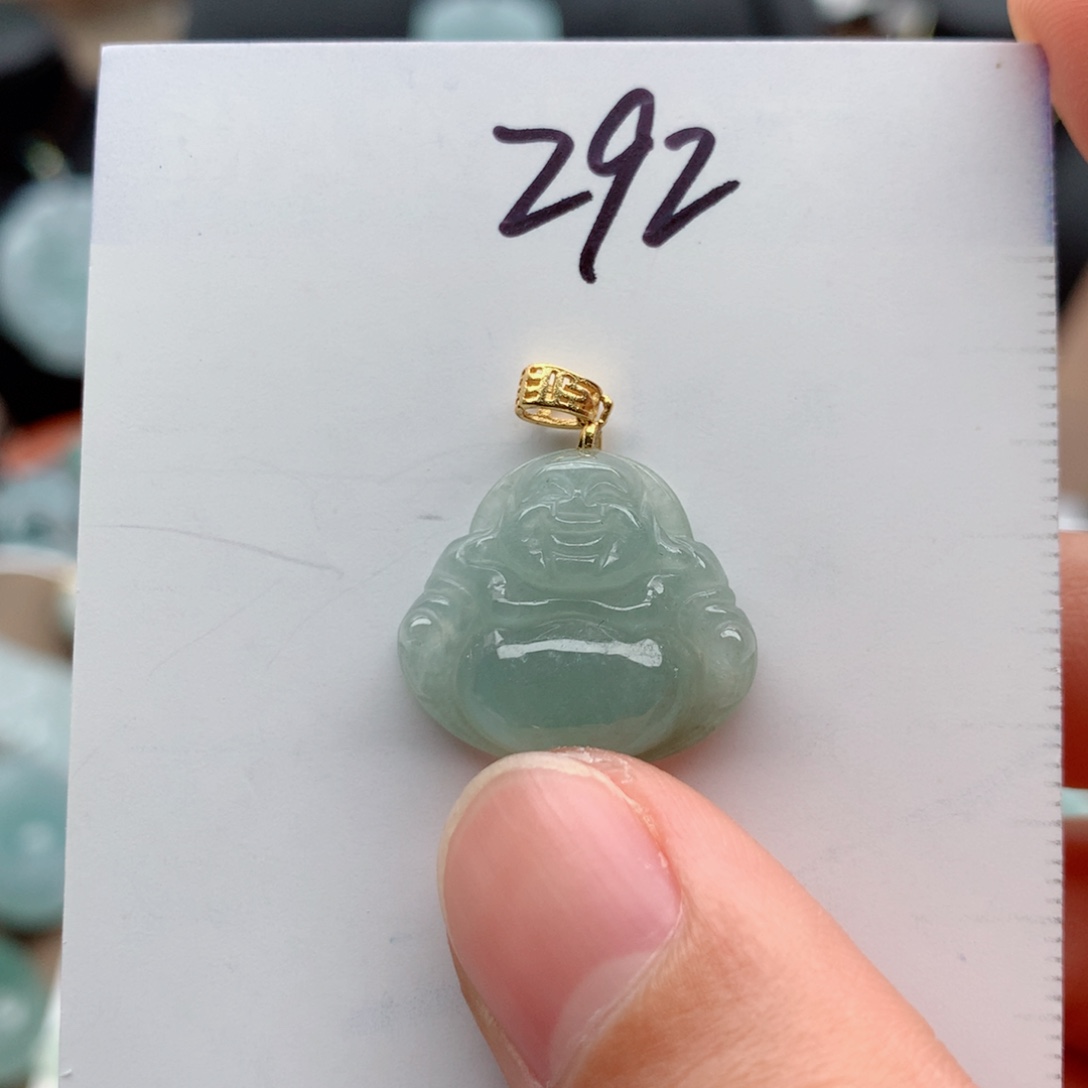 翡翠银S925镀金镶嵌颈饰吊坠