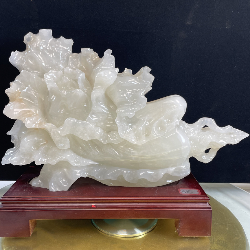 玉石雕刻白菜居家摆件送礼佳品58号链接纯手工