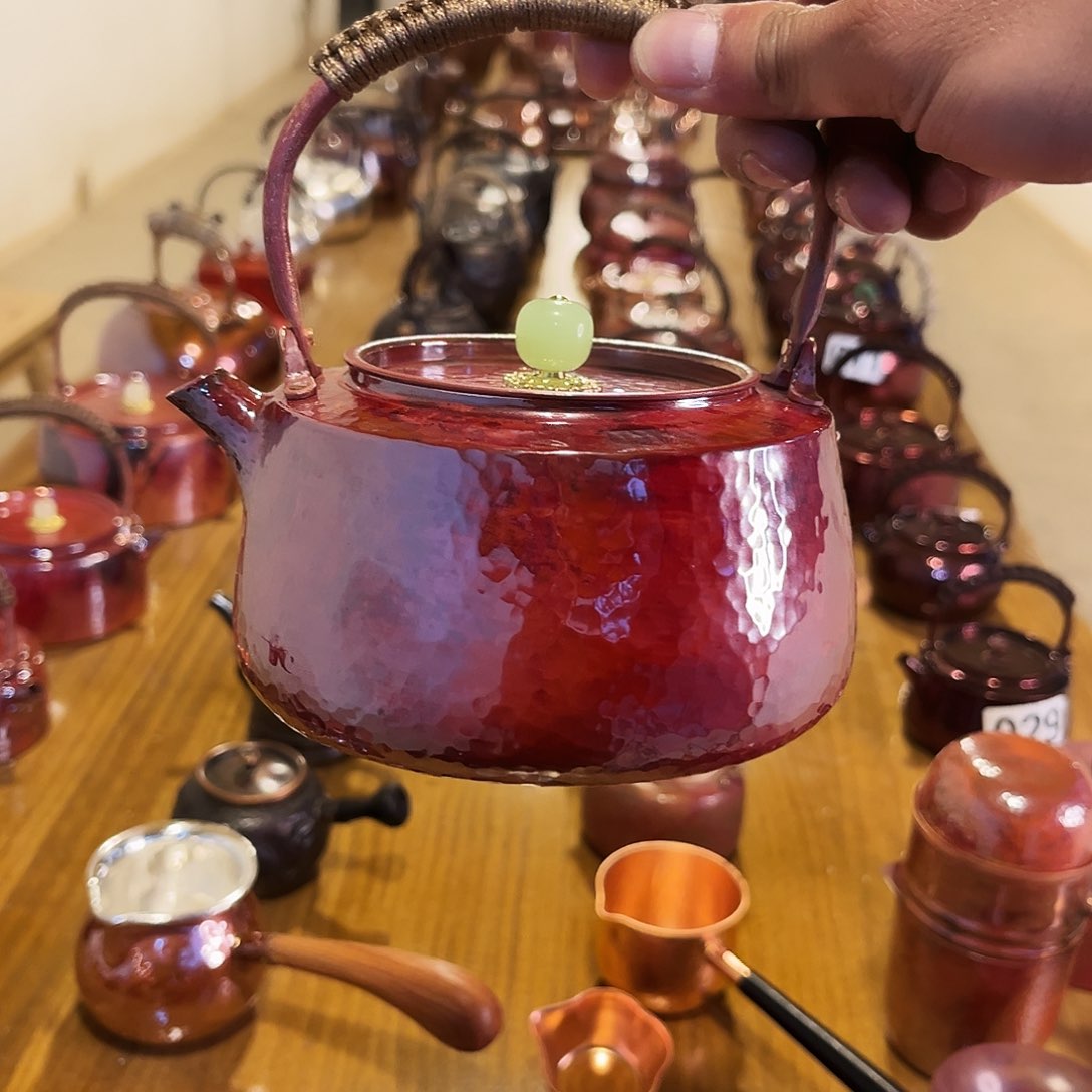 紫铜800淬火色新手工锻打工艺