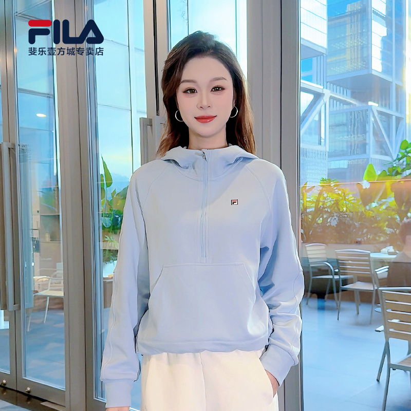 Fila/斐乐女款连帽卫衣秋冬新款运动时尚卫衣百搭经典F11W548217F