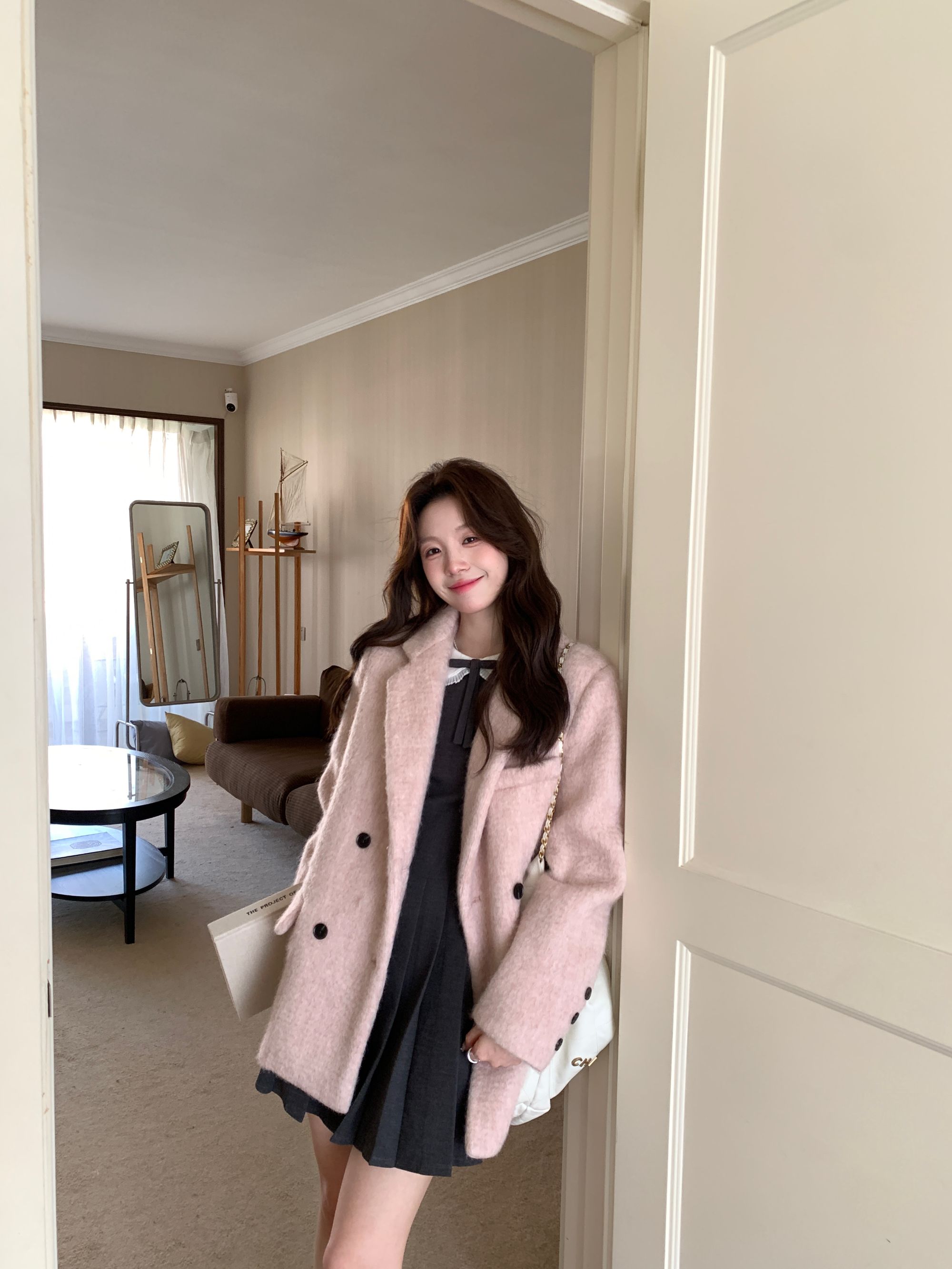 Even一雯【韩剧女一】韩系高智感秋冬含羊毛厚款精致韩版西装外套