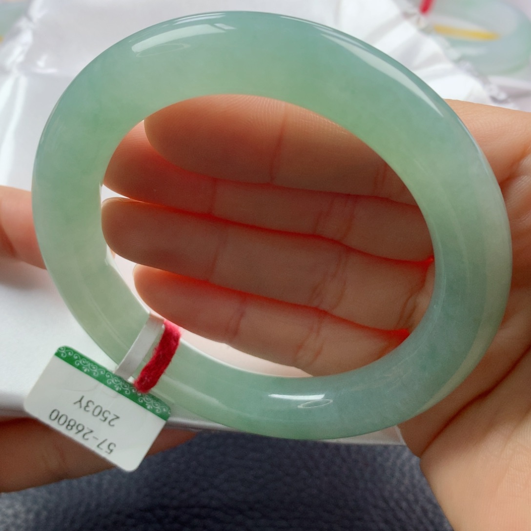 未镶嵌手镯翡翠缅甸天然翡翠A货57圆