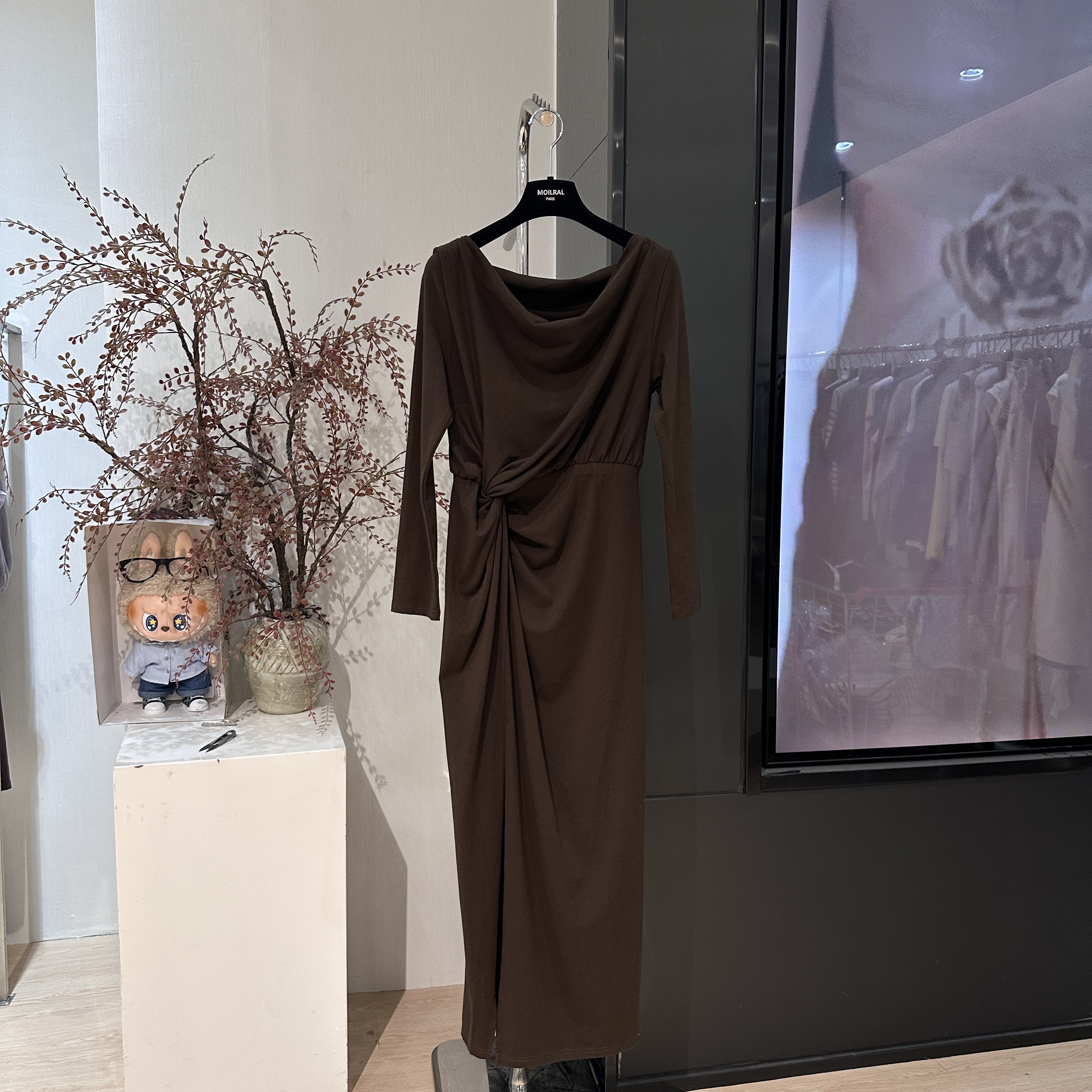 ZZA字裙常规袖套头夏季中腰连衣裙长裙收腰复古工装风X012