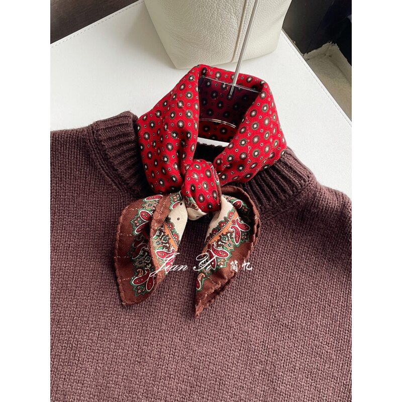 【圣诞序曲】气质百搭精纺澳洲羊毛62方巾双面秋冬保暖围巾