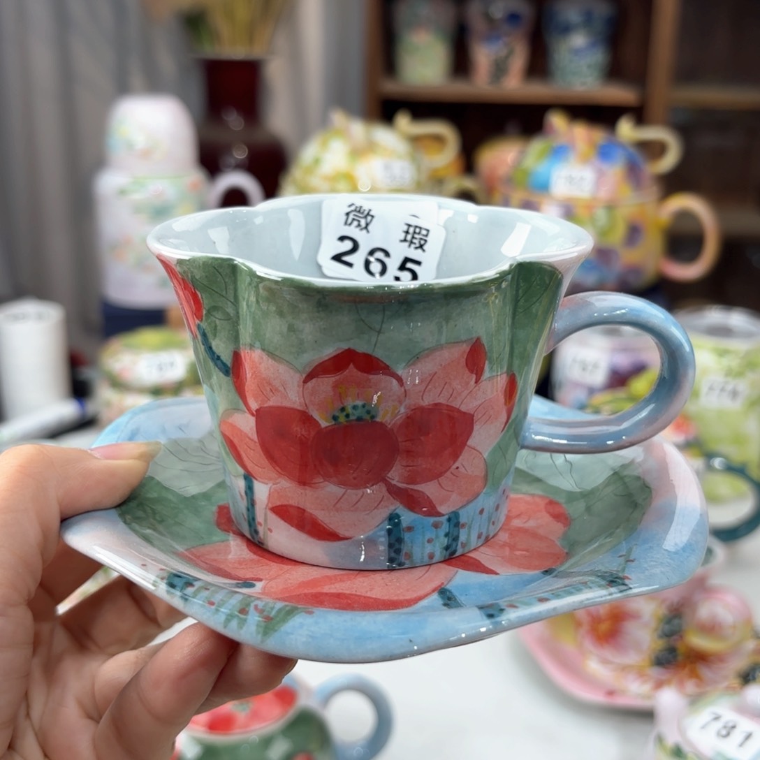 景德镇手绘高温釉下彩陶瓷茶具
