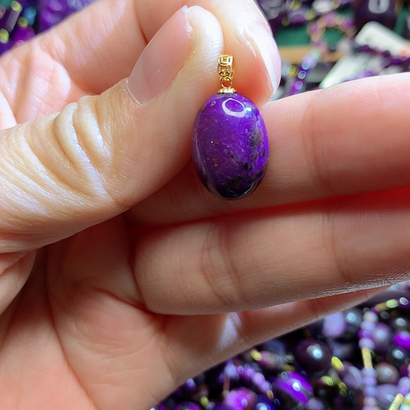 【闪购商品】苏纪石（舒俱来）吊坠18K金镶嵌落**单