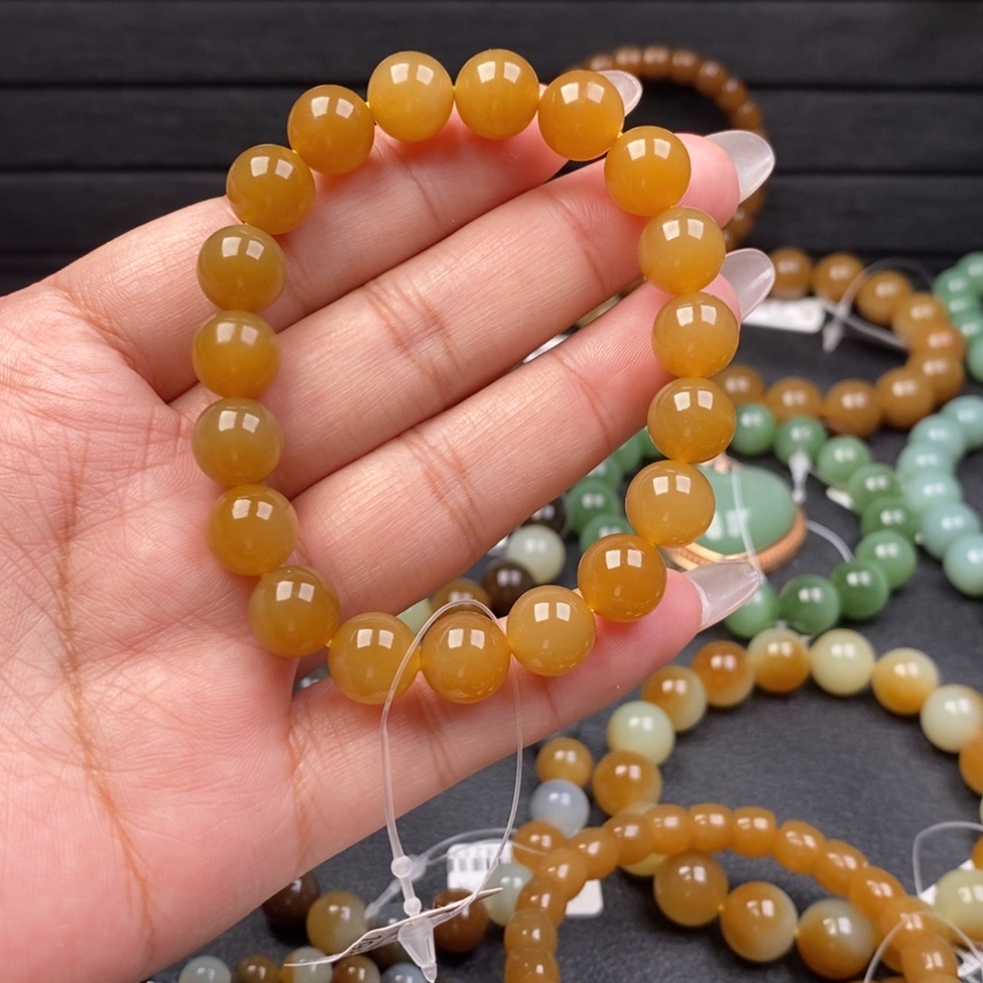 和田玉手串未镶嵌小**兰