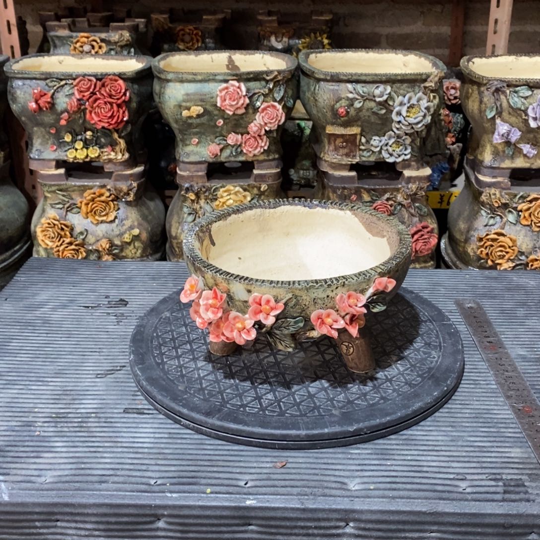 红陶青藤花器多肉花盆