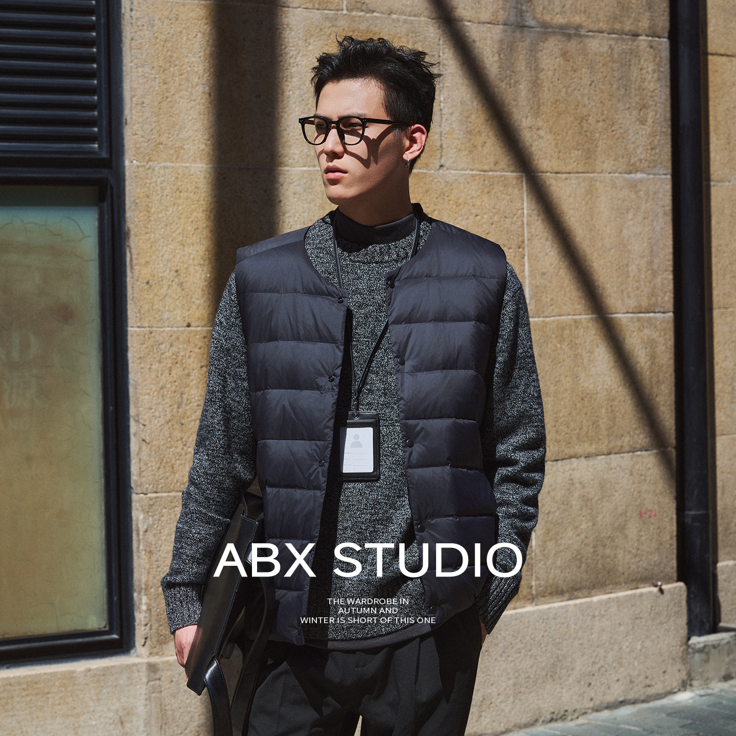 abx 氢气球系列90白鸭绒 冬季羽绒内胆可外穿轻暖羽绒马甲背心男