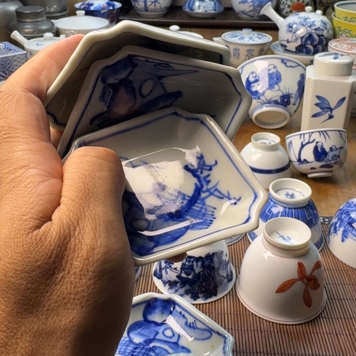 青花瓷器杯子茶具