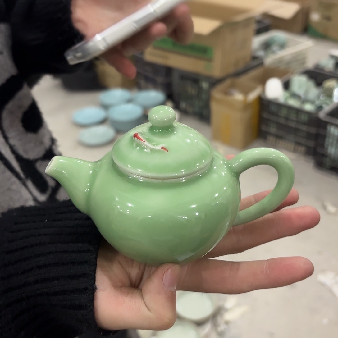 龙泉云间青瓷小米茶器