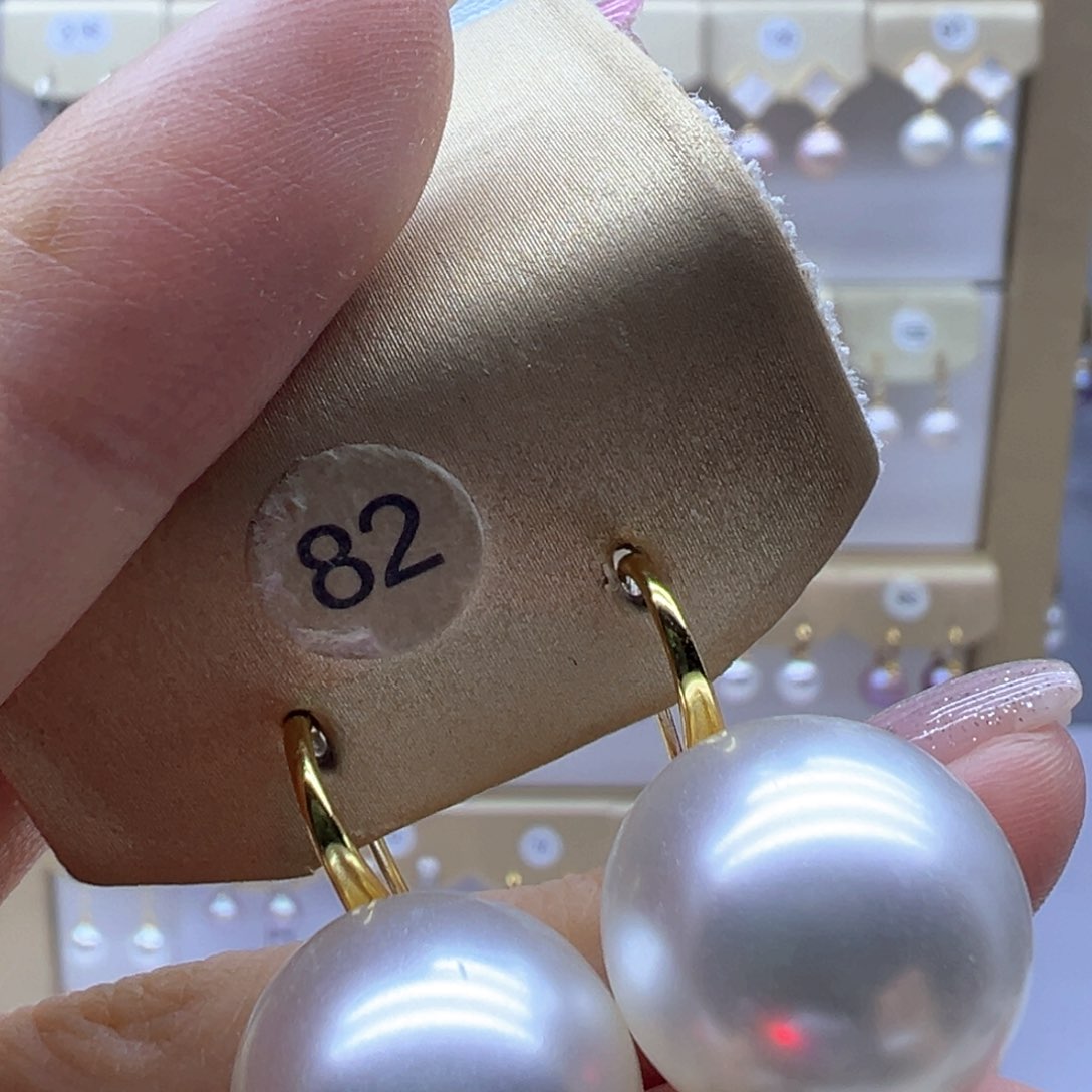 银S925镶嵌淡水珍珠耳饰