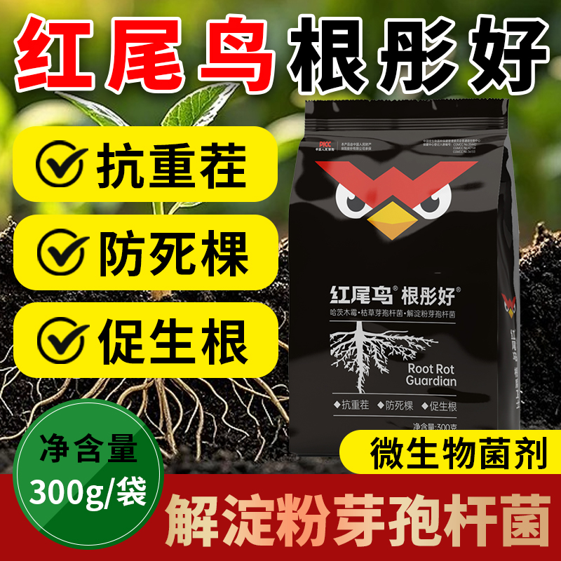 红尾鸟根彤好微生物菌剂抗根腐抗重茬促生根壮根养根护根防青枯达