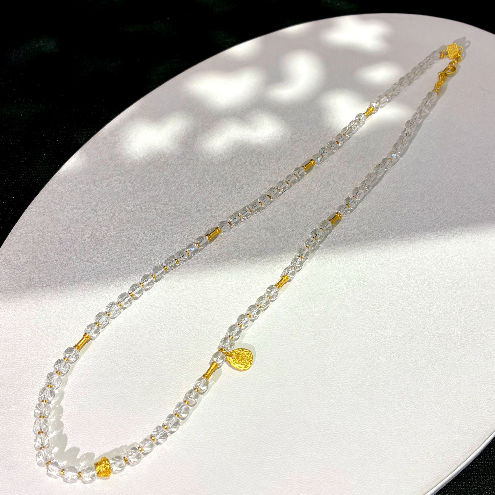 白水晶切面项链 3284  多样式发一件   53cm