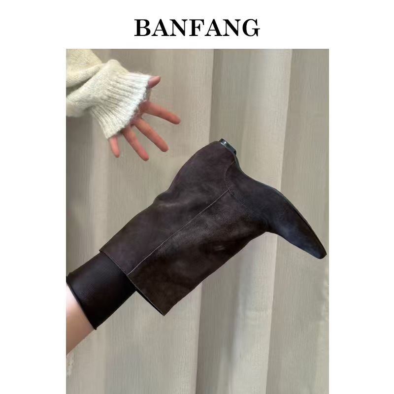  BANFANG4.5CM苍叶牧歌西部牛仔靴演绎复古与野性的双重浪漫