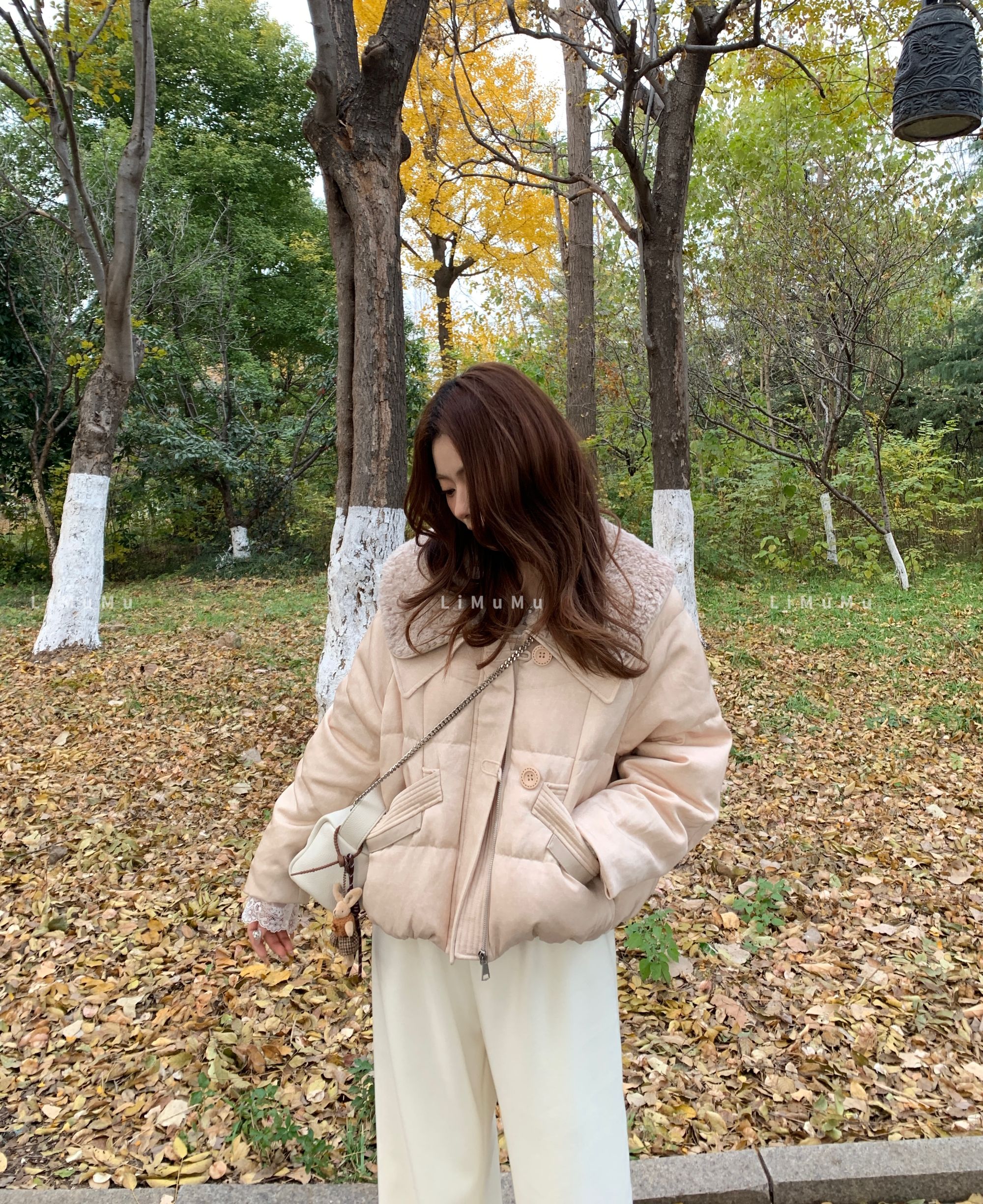 『李木木』冬款上新~~人丝毛领鹅绒外套  59499