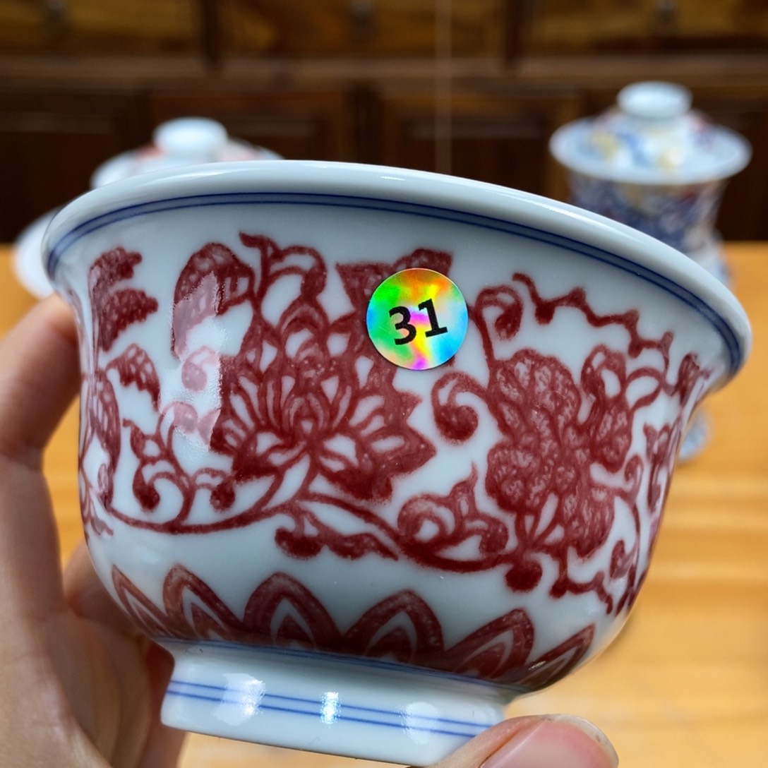 手绘现代茶具非古董