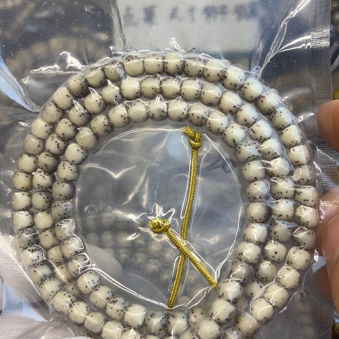 星月菩提手串白冰通体留白7✖️6
