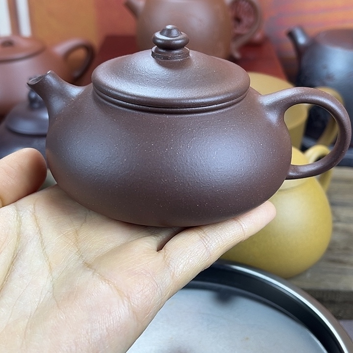 紫砂茶壶宜兴紫砂壶寒江