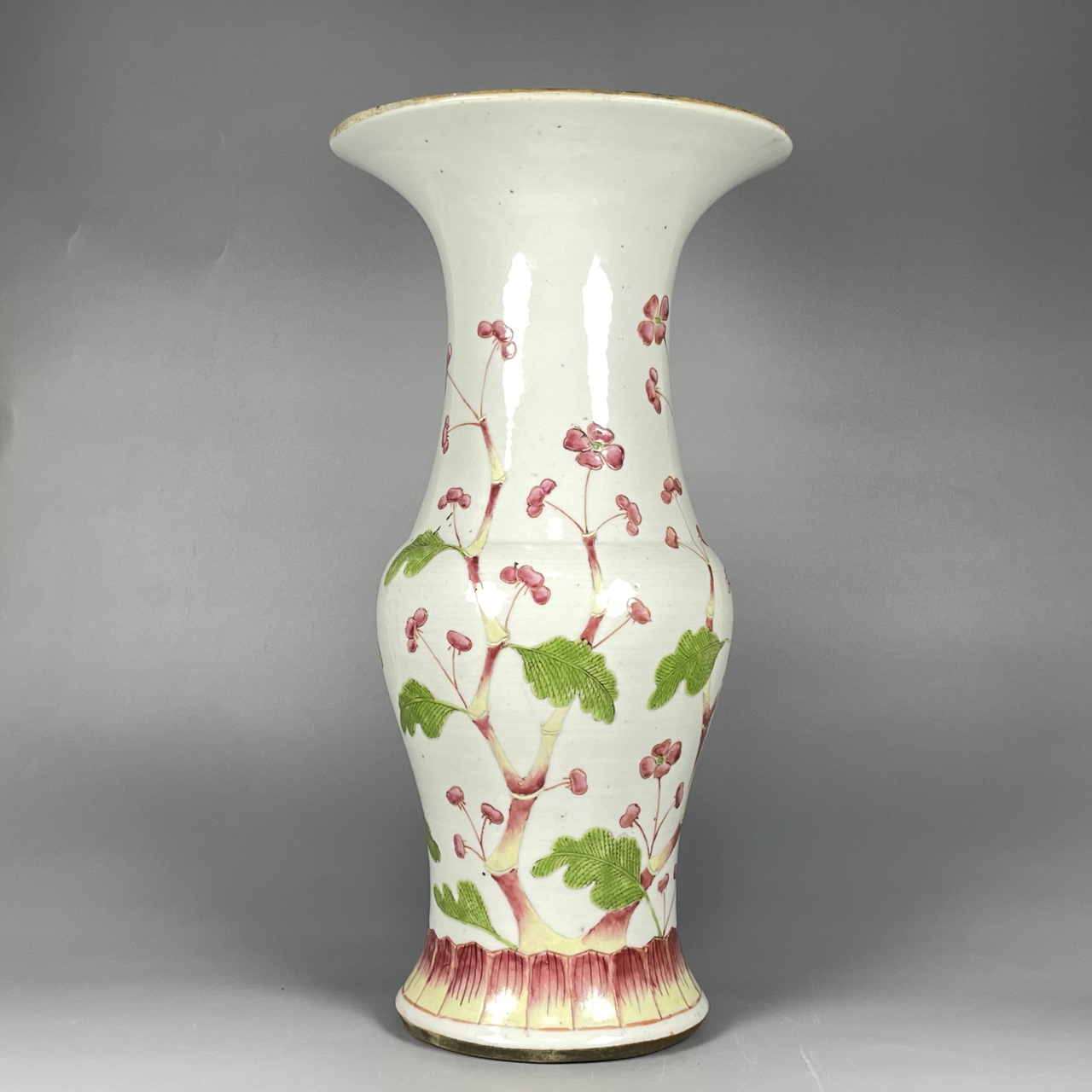 022021442 清晚期 粉彩花觚 db 云南省文物总店