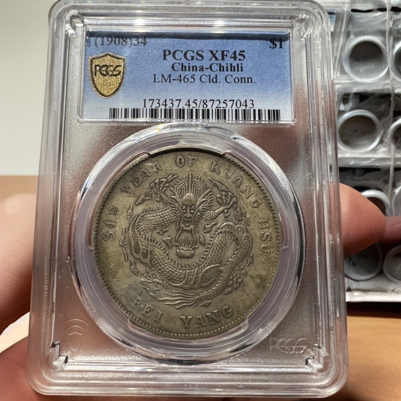 Pcgs45三十四年北洋龙