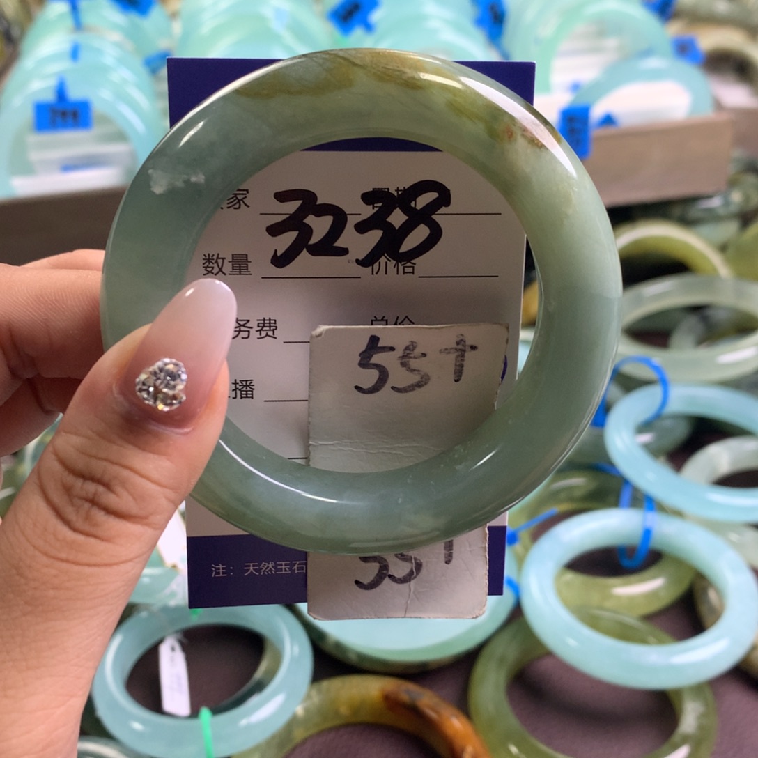 蛇纹石玉未镶嵌手镯3238