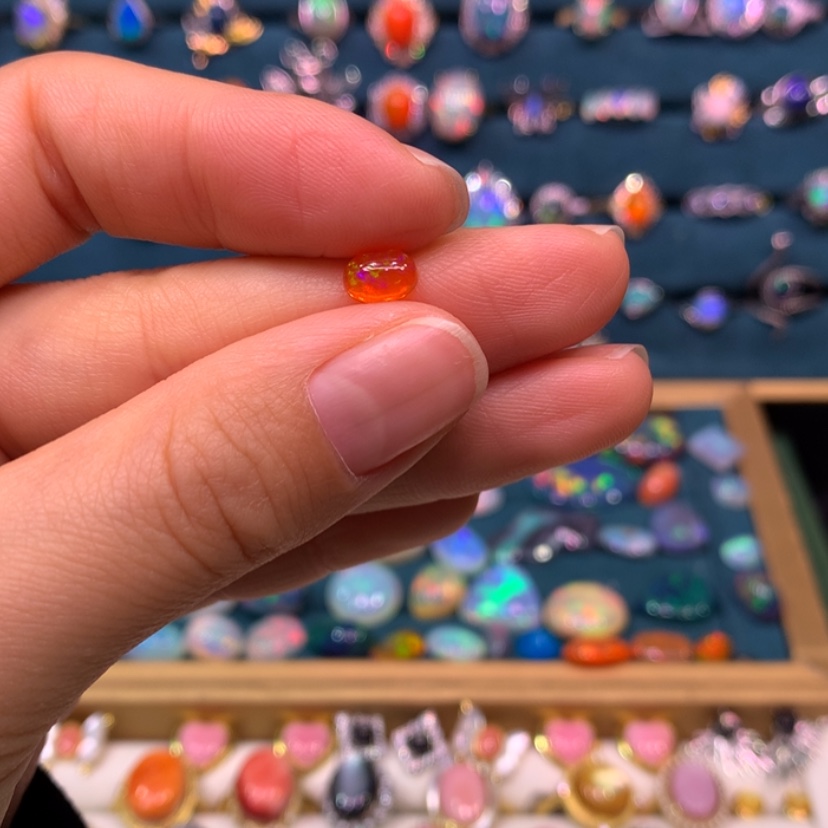 【闪购商品】欧泊项链裸石定制不退不换银S925镀金镶嵌尤*饱