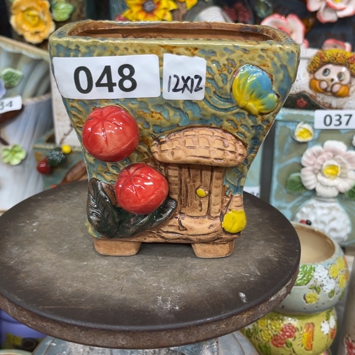 紫砂花盆粗陶材质多肉花盆