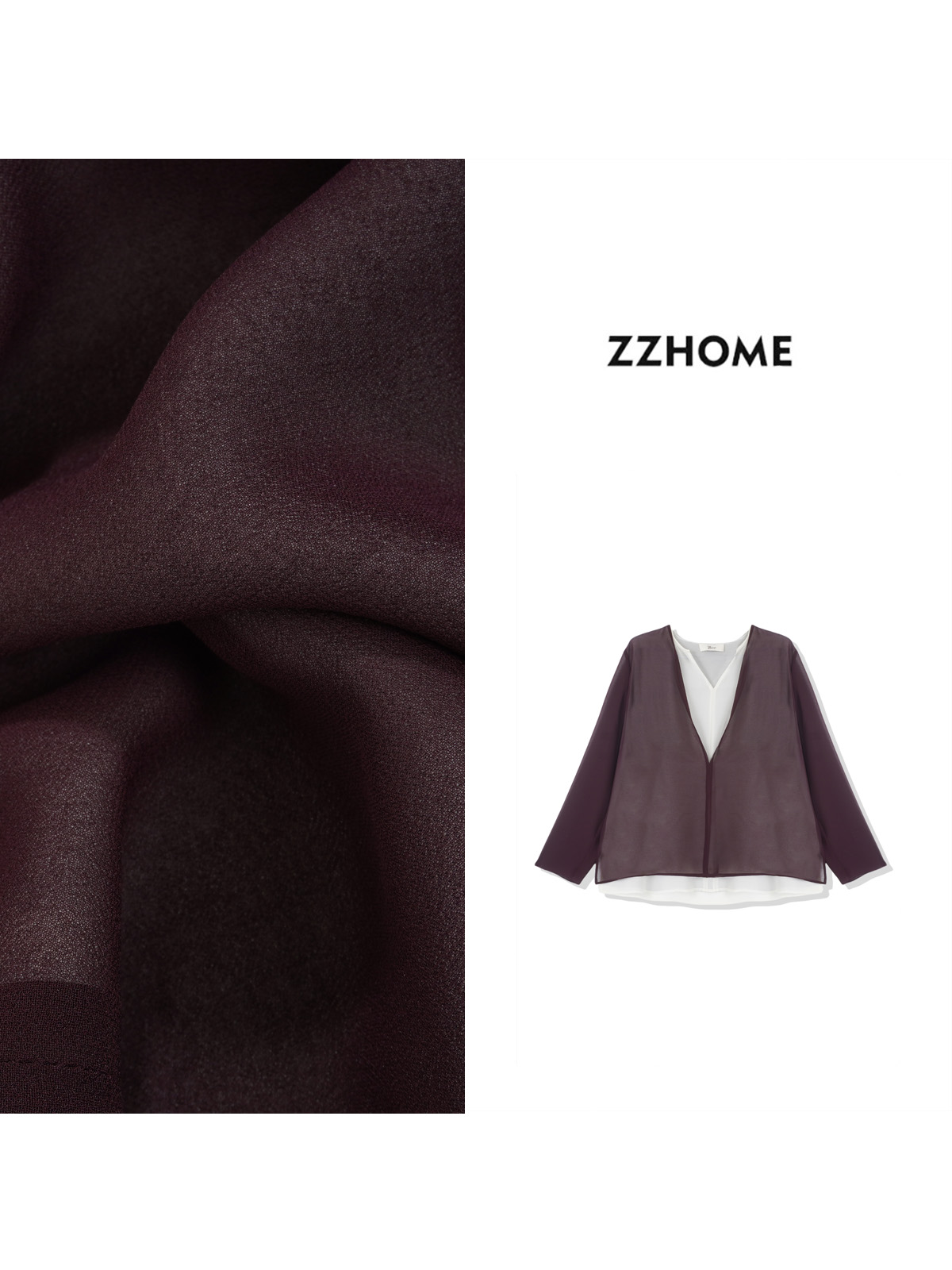 ZOZO HOME ｜递进时髦质感层次磨砂炎夏长衫q171356p