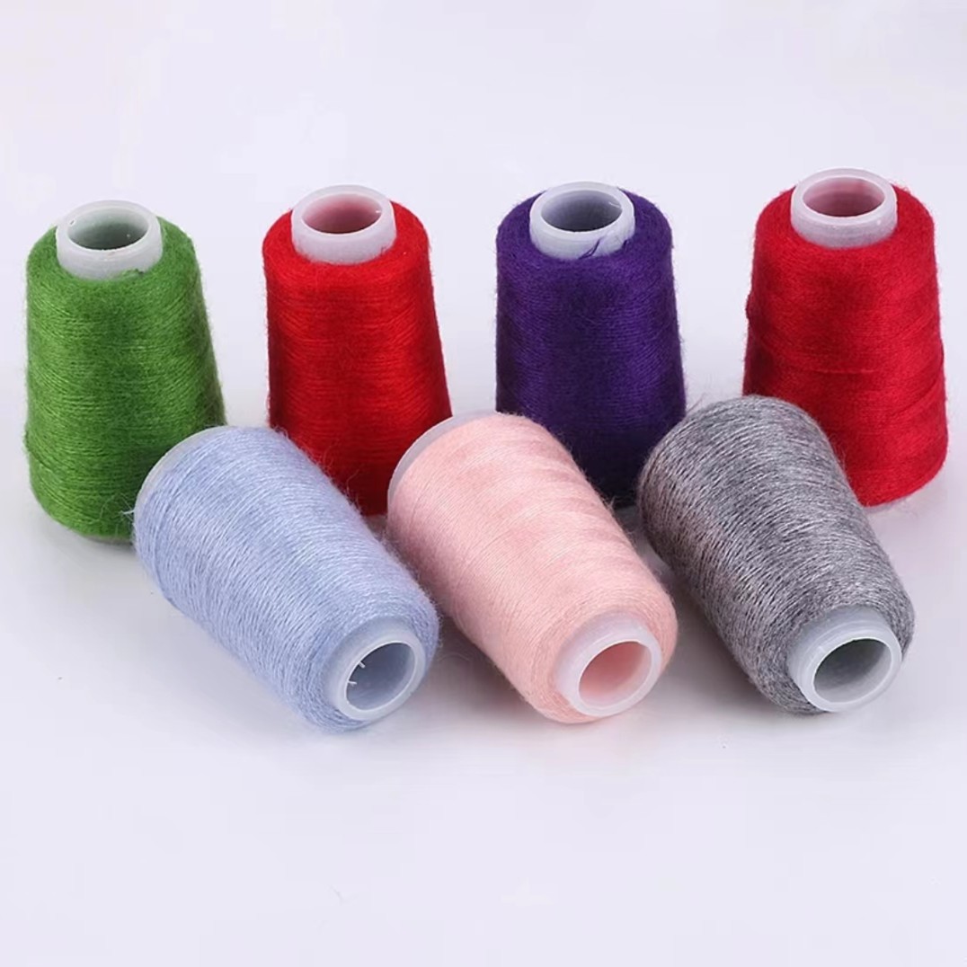 【正】羊绒线/貂绒线配线伴侣线手工衣服细线家用弹力小卷