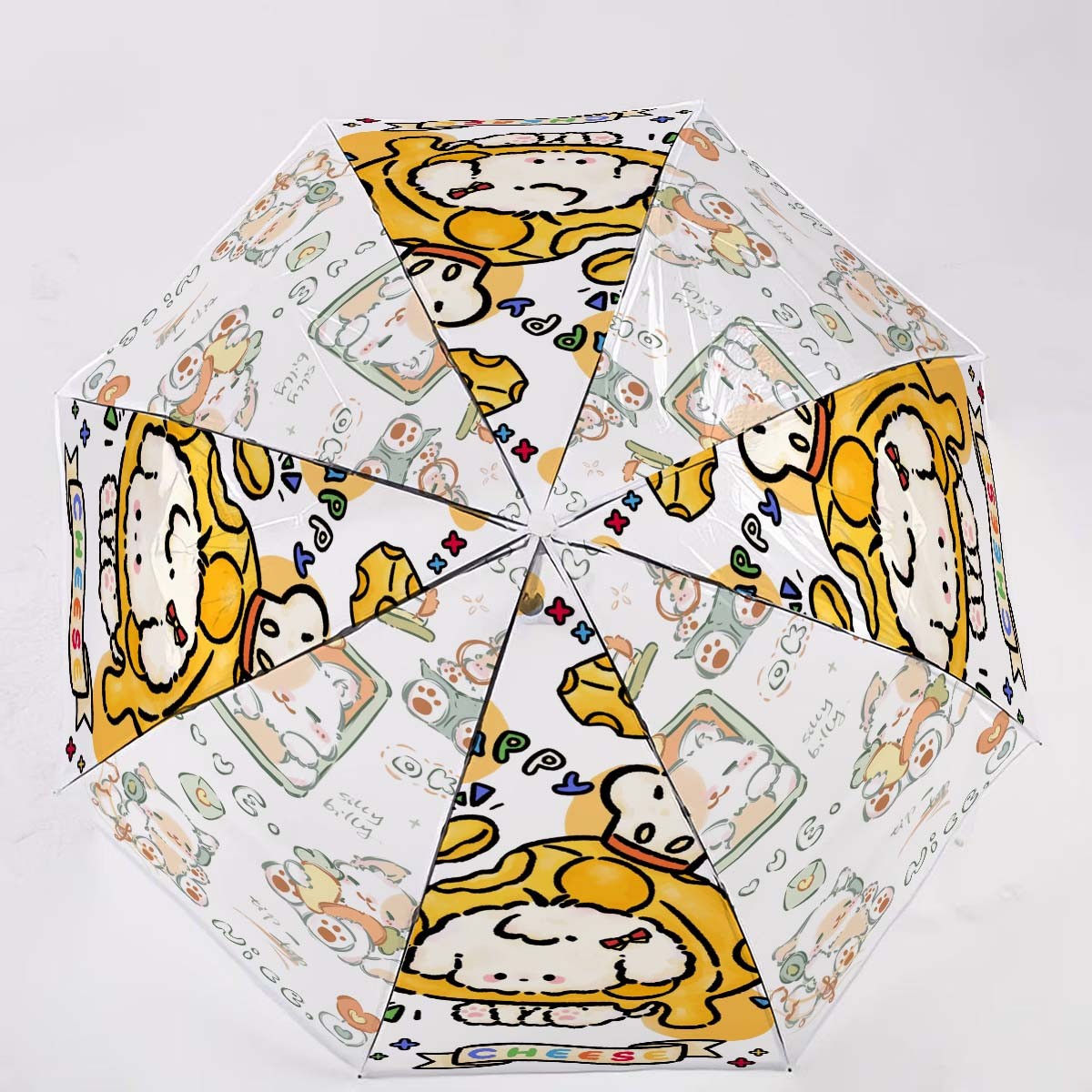 新款小熊, 奶酪, 星星彩绘透明伞，适合街拍