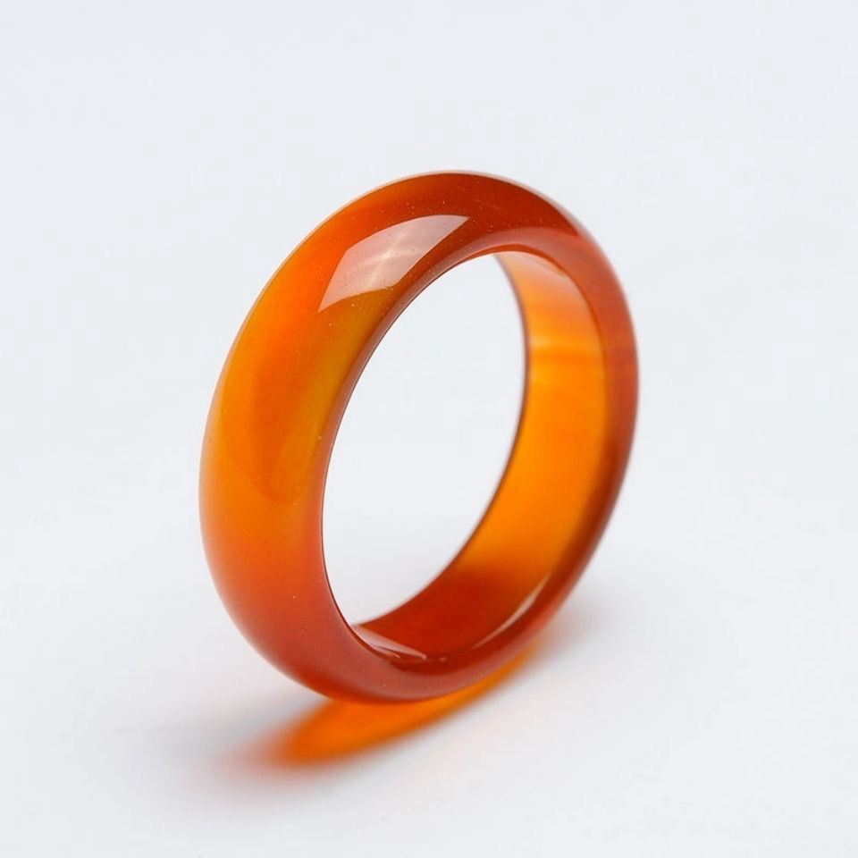 天然玉髓戒圈时尚复古风男女通用