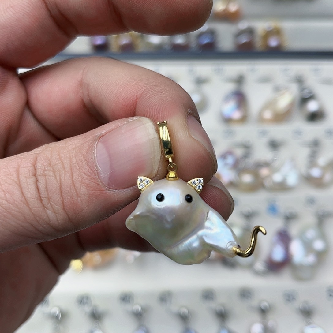 淡水珍珠吊坠(不含链)未镶嵌14