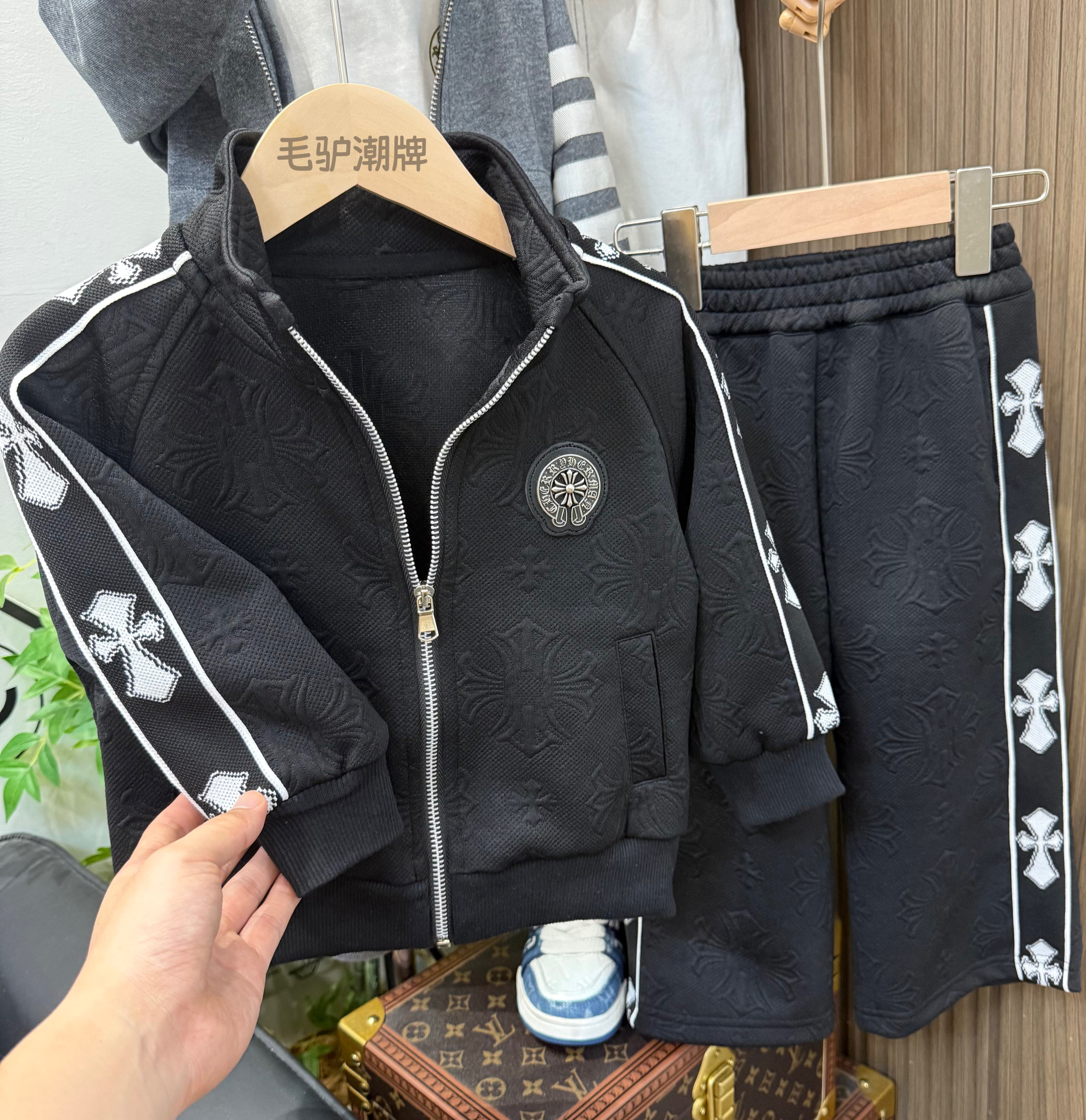 童装男童秋装卫衣套装儿童帅气2025新款中小童痞帅男宝宝衣服春秋