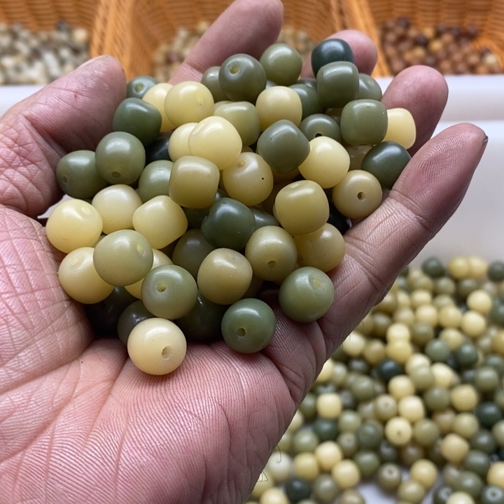 吊坠白玉菩提10-9青提桶珠200颗