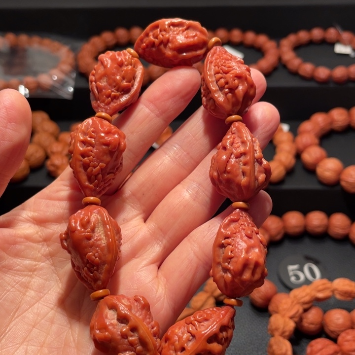 手串文玩核桃麒麟角手串1.9